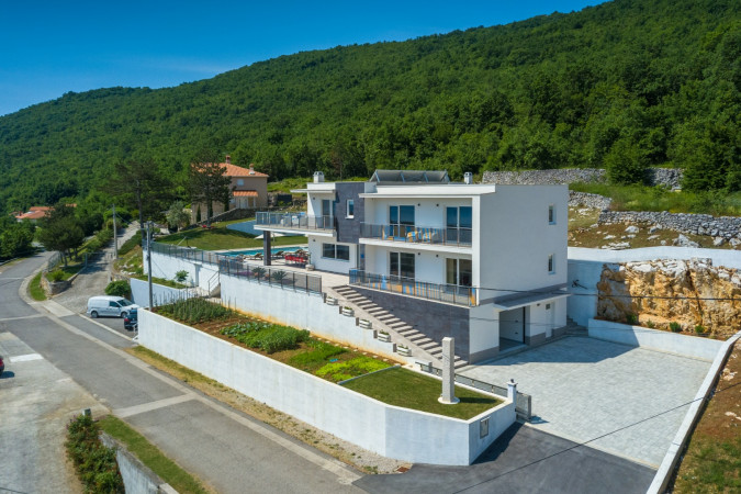 Villa Maru: Luxury Accommodation along the Kvarner Bay, Villa Maru with Pool, Martina, Brseč, Croatia Martina